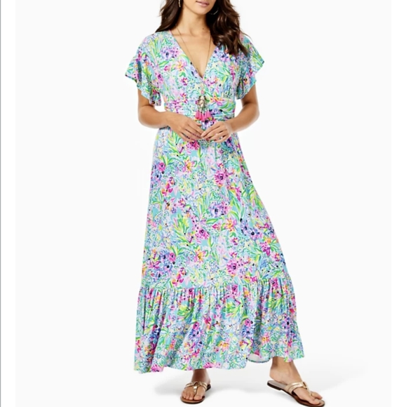 {Lilly Pulitzer} Brand New Jessi Midi Dress - Picture 2 of 11